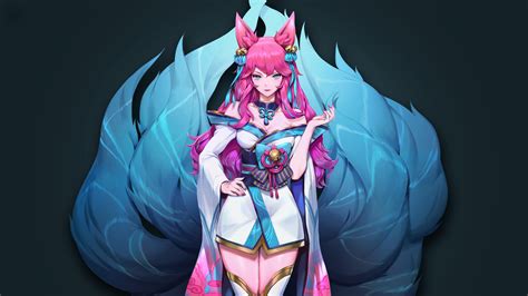 Gaming Wallpaper Ahri Spirit Blossom