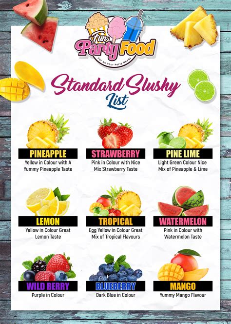 Slushy Flavours - Fun Party Food