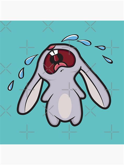 "Sad Crying Bunny Rabbit" Canvas Print by LisaMarieArt | Redbubble