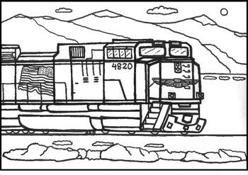 Freight Trains Coloring Pages