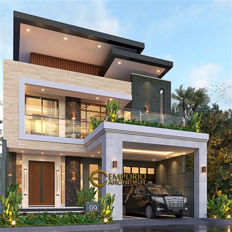 Desain Rumah Modern 2 Lantai Bapak Jordan - Makassar