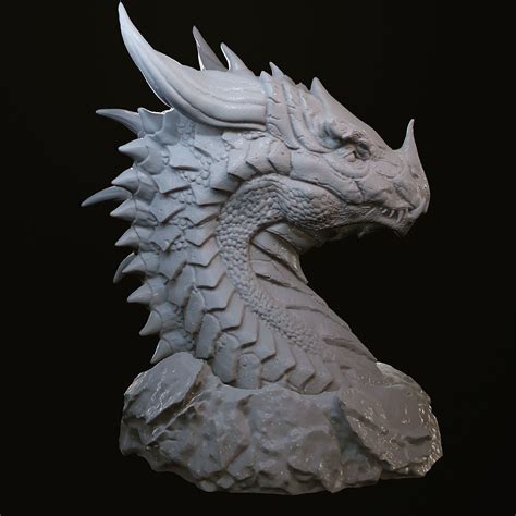 Dragon head in stone 3D print model | Dragon head, Old dragon, Dragon sculpture