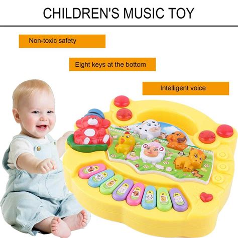 Baby Kids Musical Educational Animal Farm Piano Developmental Music Toy ...