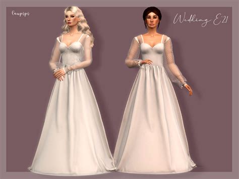 Ben mi Alay Yağışlı sims 4 cc wedding dress maxis match sihirbaz bileşik boşluk