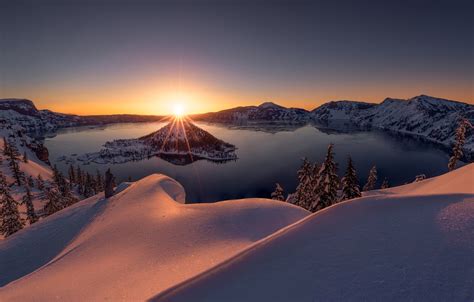 Crater Lake Winter Wallpapers - Wallpaper Cave