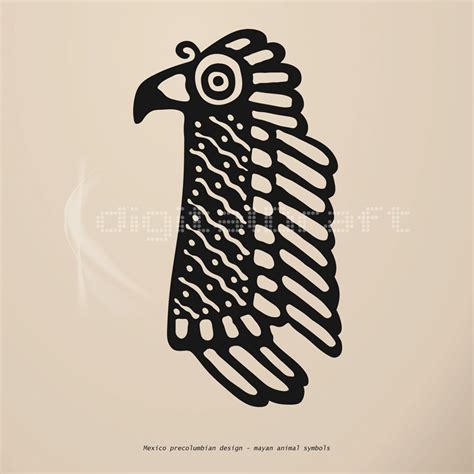 Illustration Art Bird Mayan Symbol Native Art Pre - Etsy