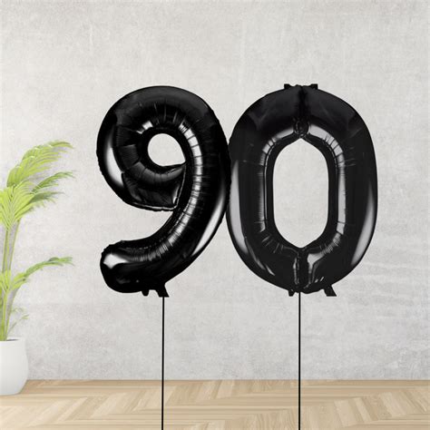 Black Age 90 Number Balloons | The Wow Shop