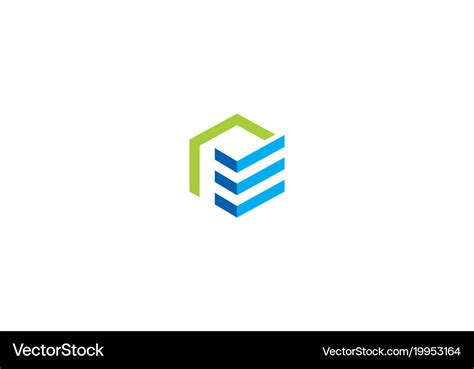 Building construction shape company logo Vector Image