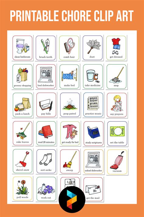 10 Best Free Printable Chore Clip Art PDF for Free at Printablee