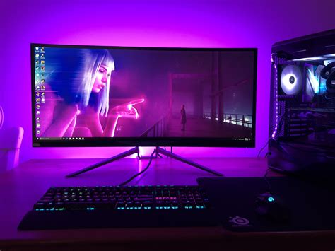 Drop everything your doing and LED strip the back of your monitor : r/battlestations