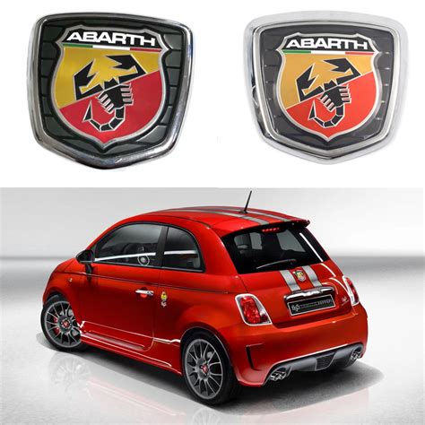 New Genuine Emblem Fiat 500 Abarth 695 Rivale Rear Badge Tailgate Trunk Car Exterior Badges ...