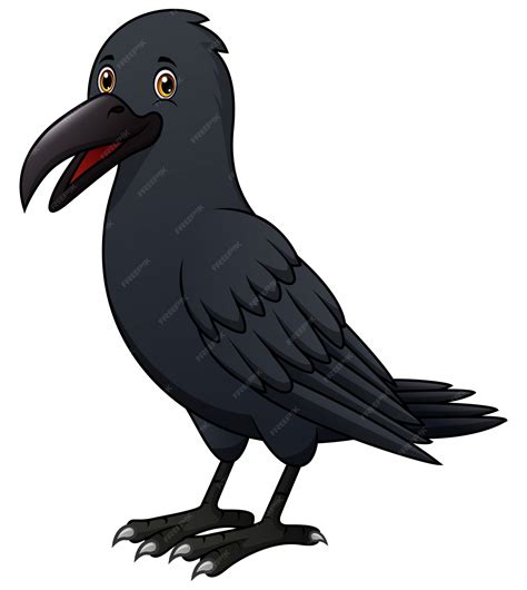 Premium Vector | Cartoon crow isolated