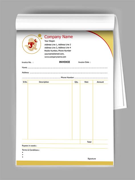 Bill Book / Invoice Designs