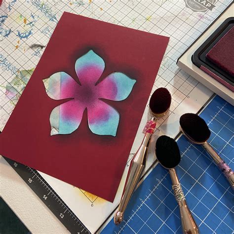 Laser Cut Flower with a beautifully blended background. – Club Scrap