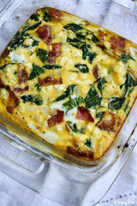 Spinach Bacon Egg Casserole