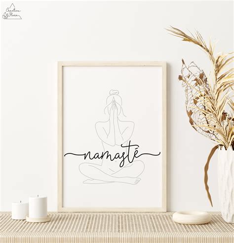 Namaste Wall Art Yoga Pose Print Yoga Lover Art (Instant Download) - Etsy