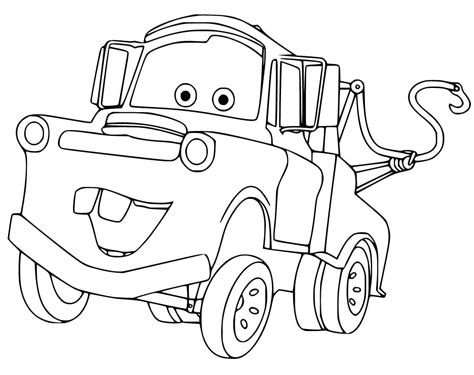 Mater The Tow Truck Coloring Pages