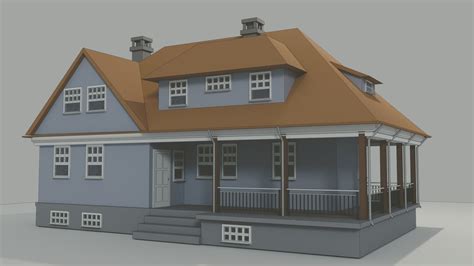 House - Made in blender 3D model game-ready | CGTrader