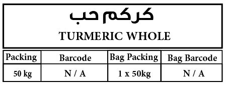 TURMERIC WHOLE – Fazco Trading Company. Ltd.