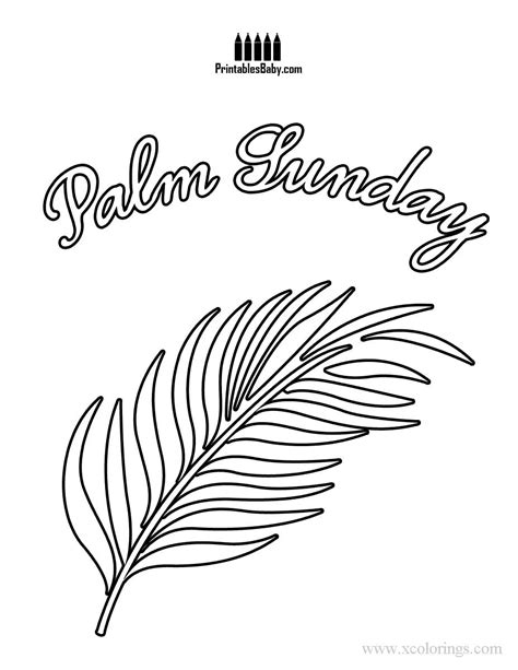 Palm Sunday Palm Leaves Coloring Pages - XColorings.com