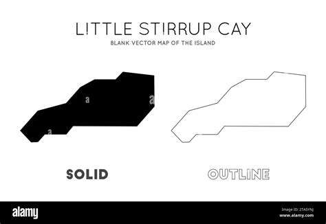 Little Stirrup Cay map. Blank vector map of the Island. Borders of Little Stirrup Cay for your ...