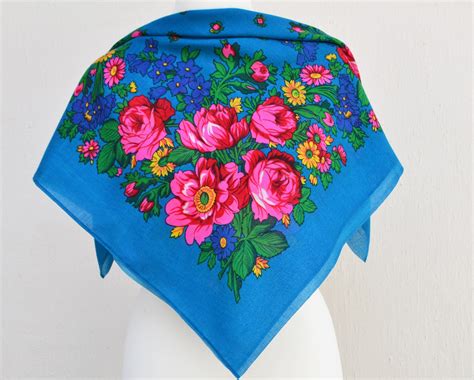 Ukranian Scarf Babushka Floral Scarves Head Scarf 2929 - Etsy