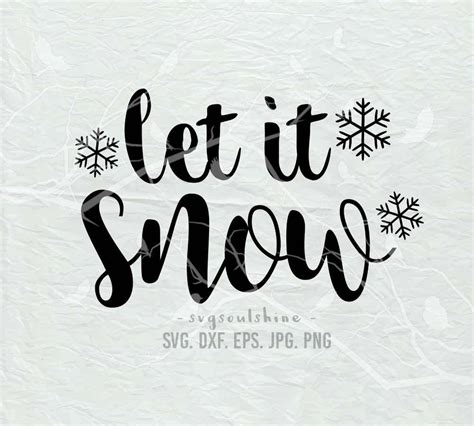 Let It Snow SVG File Svg Silhouette Cut File Cricut Clipart - Etsy New Zealand