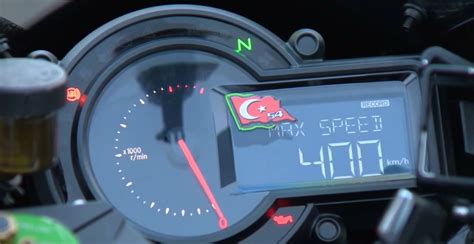 KAWASAKİ H2R TOP SPEED RECORD 0-400km/h 26 second. | Kawasaki, Digital dashboard, Ninja bike