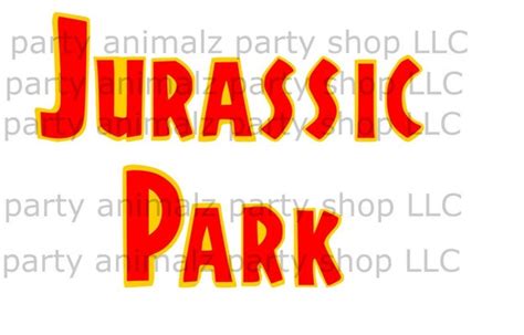 Printable Jurassic Park Gate Entrance Letters/Banner - Jurassic Park Alphabet and Numbers 436 ...