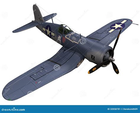 World War II - Vought F4U Corsair Vector Illustration | CartoonDealer.com #92399232