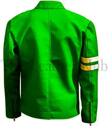 Men's Tennyson Alien Swarm Jacket-Ben-10 Superhero Jacket-Men's Ben Tennyson Green Faux Leather ...