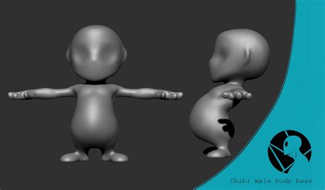 Nereide (Nerea Delgado) - Chibi male base body for printing