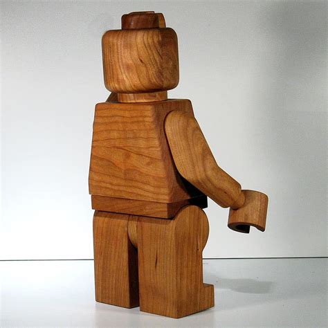 More Cows Than People Large Wooden Lego Man Sculpture – NoveltyStreet