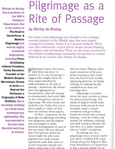 Rite of Passage - Examples, PDF