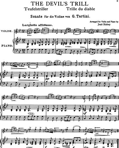 The Devil's Trill Sonata Sheet Music by Giuseppe Tartini | nkoda