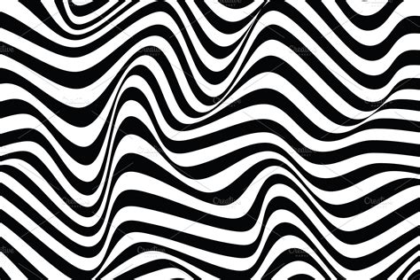 wavy line optical illusion ~ Graphic Patterns ~ Creative Market