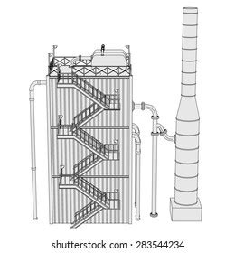 Cartoon Image Oil Refinery Stock Illustration 283544234 | Shutterstock