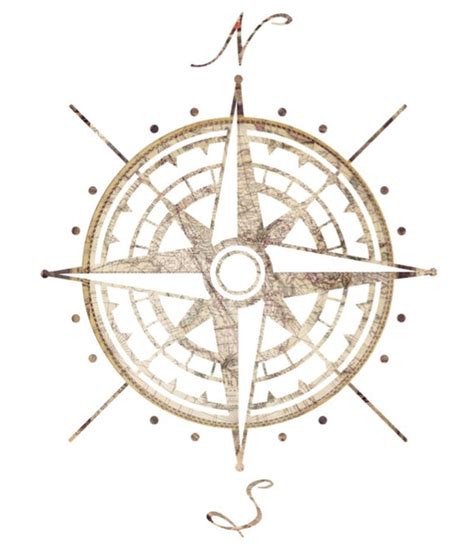 Compass Rose Map Illustration Compass Old Map Cartographers ...