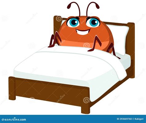 Bed Bug Smiling Happy Cartoon Character Stock Vector - Illustration of ...