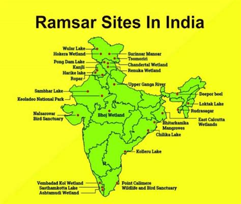 76 Ramsar Sites in India (2023) : List, Names, Map, Importance | UPSC Notes - IAS Bio