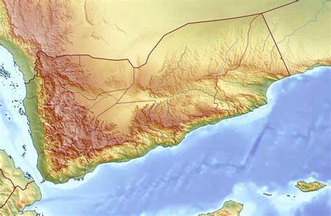 Large relief map of Yemen | Yemen | Asia | Mapsland | Maps of the World