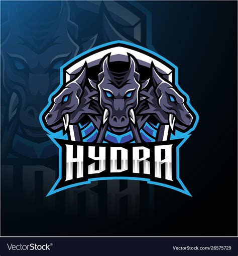 Hydra esports mascot logo design Royalty Free Vector Image