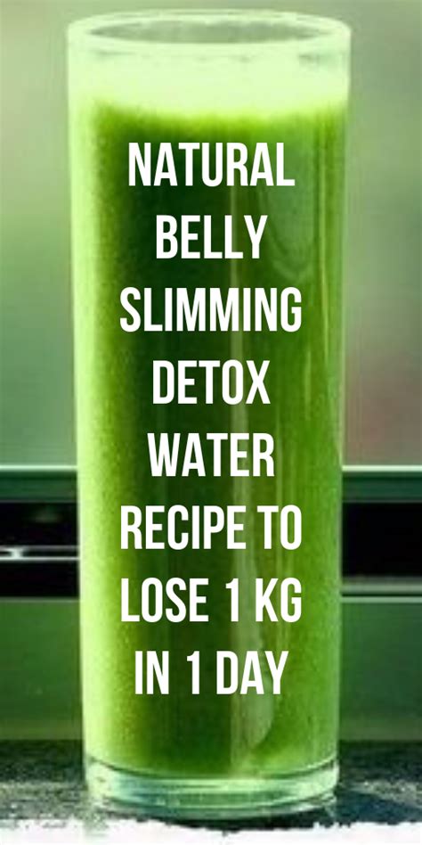 Natural Belly Slimming Detox Water Recipe To Lose 1 Kg In 1 Day - The Detox Lady