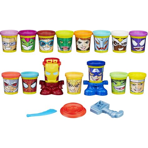 Play-Doh Marvel Super Smash-Up Set with 15 Can-Heads of Play-Doh, 30 oz - Walmart.com