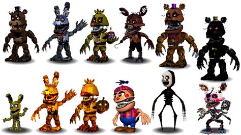 Fnaf 4 Characters Canon by aidenmoonstudios on DeviantArt