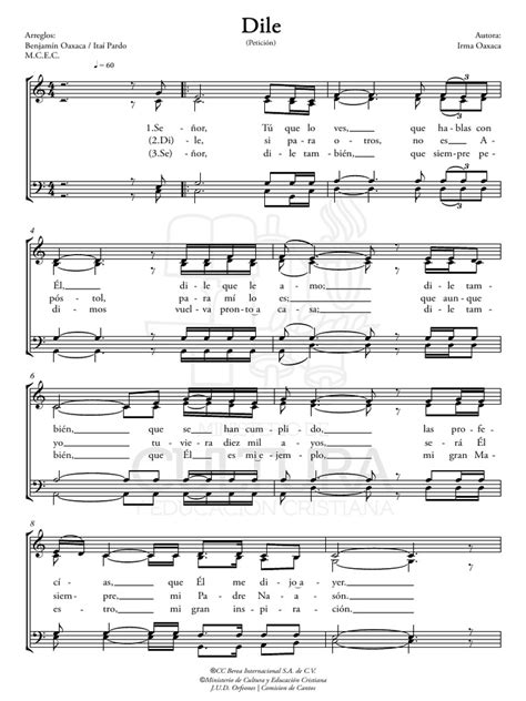 Dile - Partitura Oficial | PDF