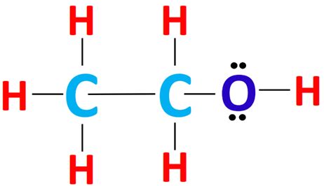 C2H5OH Lewis structure, molecular geometry, hybridization, bond angle