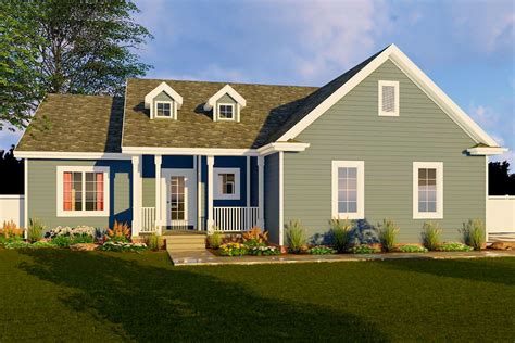 One-Story Cottage with Alternate Modern Farmhouse Exterior - 62412DJ | Architectural Designs ...