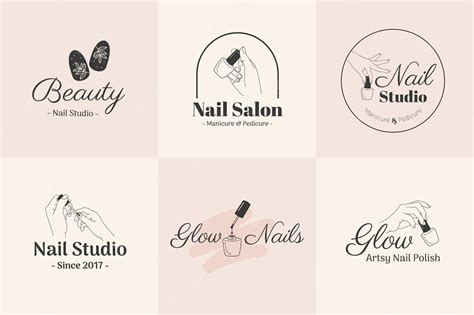 Premium Vector | Beauty nail salon logo mockup illustration