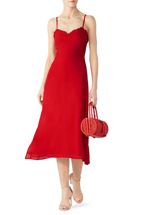 Cherry Red Cassandra Dress by Reformation | Rent the Runway